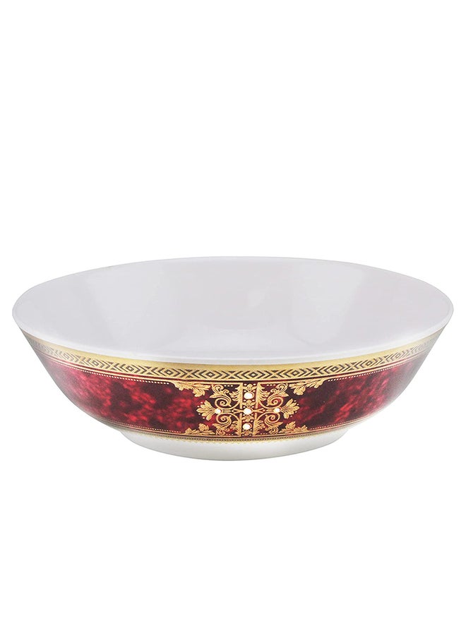 MODA CUCINA وعاء تقديم دائري مفتوح من مودة كوتشينا ميلامين باللون الأحمر العرقي، 20 سم