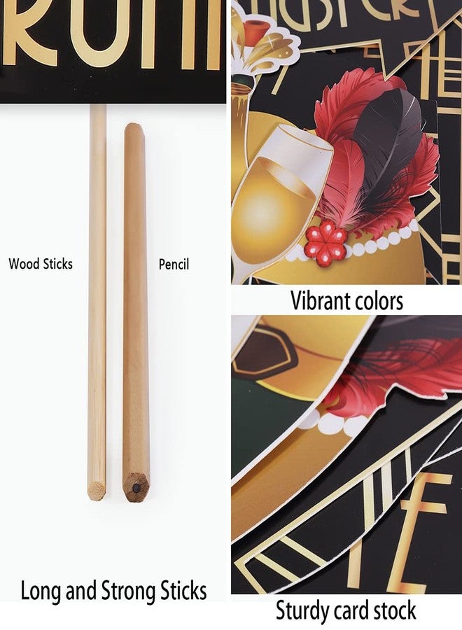 Tvorvik Roaring 20s Photo Booth Props, 43pcs Gatsby Photo Booth Props, Tvorvik Roaring 20s Party Decorations, Great Gatsby Party Decorations, Fit for 1920s Birthday Supplies, Gangster Birthday Decor - Image 2