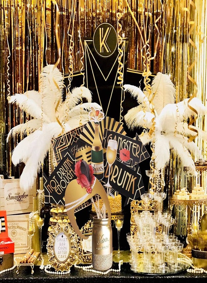Tvorvik Roaring 20s Photo Booth Props, 43pcs Gatsby Photo Booth Props, Tvorvik Roaring 20s Party Decorations, Great Gatsby Party Decorations, Fit for 1920s Birthday Supplies, Gangster Birthday Decor - Image 5