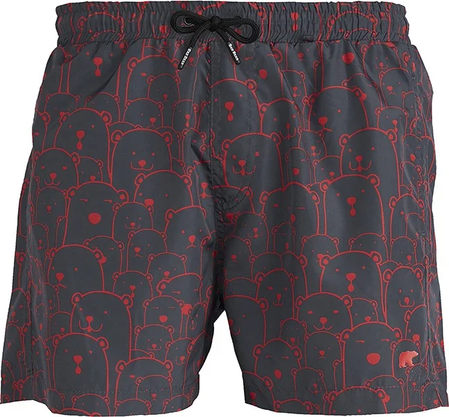Bad Bear 21.01.09.011_Whacabear Normal Waist Printed Anthracite Men's Shorts Swimsuit