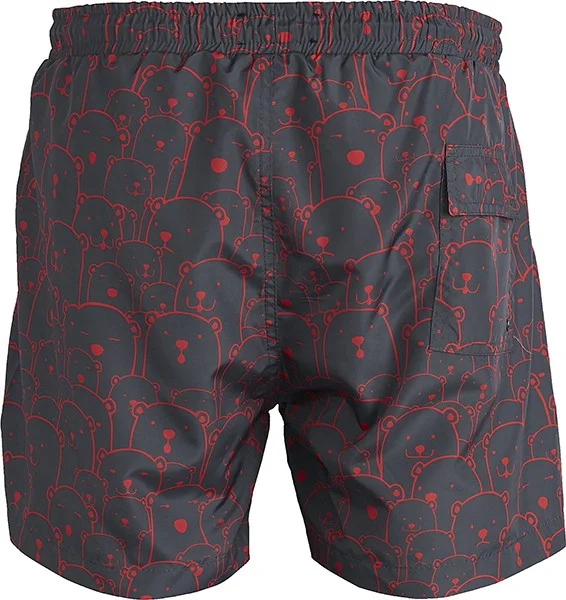 Bad Bear 21.01.09.011_Whacabear Normal Waist Printed Anthracite Men's Shorts Swimsuit