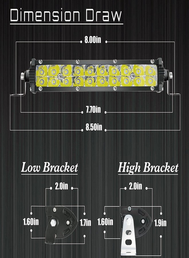 شريط إضاءة LED رفيع 7 بوصة للشاحنات، مصابيح ضباب LED إضافية للقيادة على الطرق الوعرة 10-60 فولت، 60 واط 6000 لومن، شريط إضاءة مقاوم للماء للسيارات، مناسب للجرارات، والمركبات الرباعية، ومركبات UTV، ومركبات RZR، ومركبات التحكم عن بعد، وعربات جز العشب، وعربات الجولف، والدراجات الكهربائية. - Image 2
