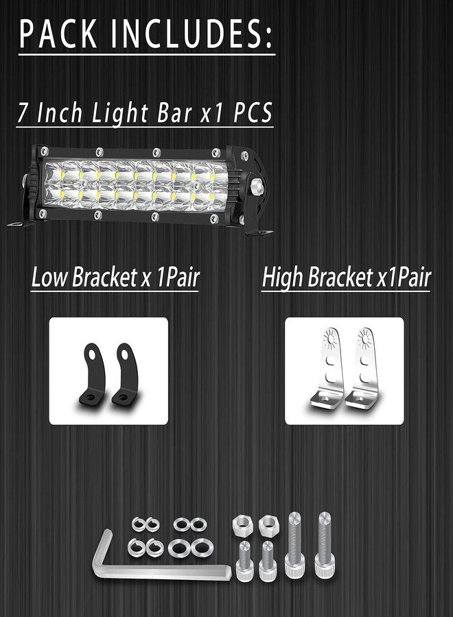 شريط إضاءة LED رفيع 7 بوصة للشاحنات، مصابيح ضباب LED إضافية للقيادة على الطرق الوعرة 10-60 فولت، 60 واط 6000 لومن، شريط إضاءة مقاوم للماء للسيارات، مناسب للجرارات، والمركبات الرباعية، ومركبات UTV، ومركبات RZR، ومركبات التحكم عن بعد، وعربات جز العشب، وعربات الجولف، والدراجات الكهربائية. - Image 3