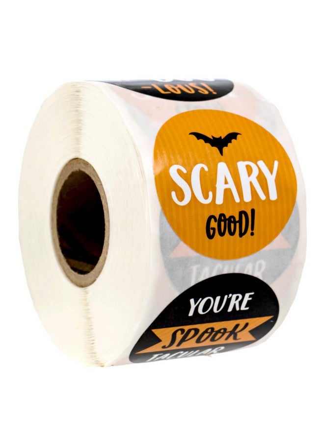 SBlabels Spooky Sweet Halloween Stickers / 500 Encouraging Autumn Labels / 6 Alternating Fall Designs / 1.5" Diameter School Envelope Seals/Made In The Usa - Image 1