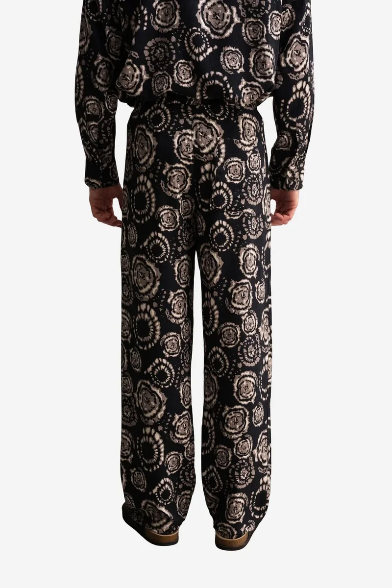 Giesto Black GIESTO Wide Leg Relaxed Fit Pants for Men | Best Price UAE