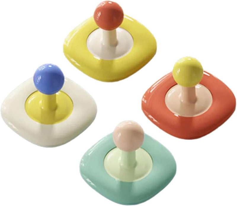 Square Adhesive Wall Hooks 4Pcs Drill Release Hangers for Towel Keys Bathroom Kitchen Storage - Image 2