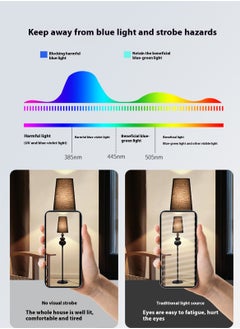 شاربدو مصباح أرضي LED عتيق بثلاثة ألوان، مصباح عمودي حديث وبسيط، ضوء قائم لغرفة المعيشة، مصباح أرضي للقراءة، مصابيح قائمة لغرفة النوم للدراسة 24 × 25 × 155 سم  - Image 3