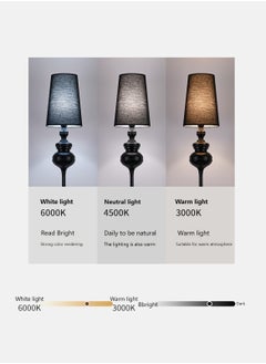 شاربدو مصباح أرضي LED عتيق بثلاثة ألوان، مصباح عمودي حديث وبسيط، ضوء قائم لغرفة المعيشة، مصباح أرضي للقراءة، مصابيح قائمة لغرفة النوم للدراسة 24 × 25 × 155 سم  - Image 5