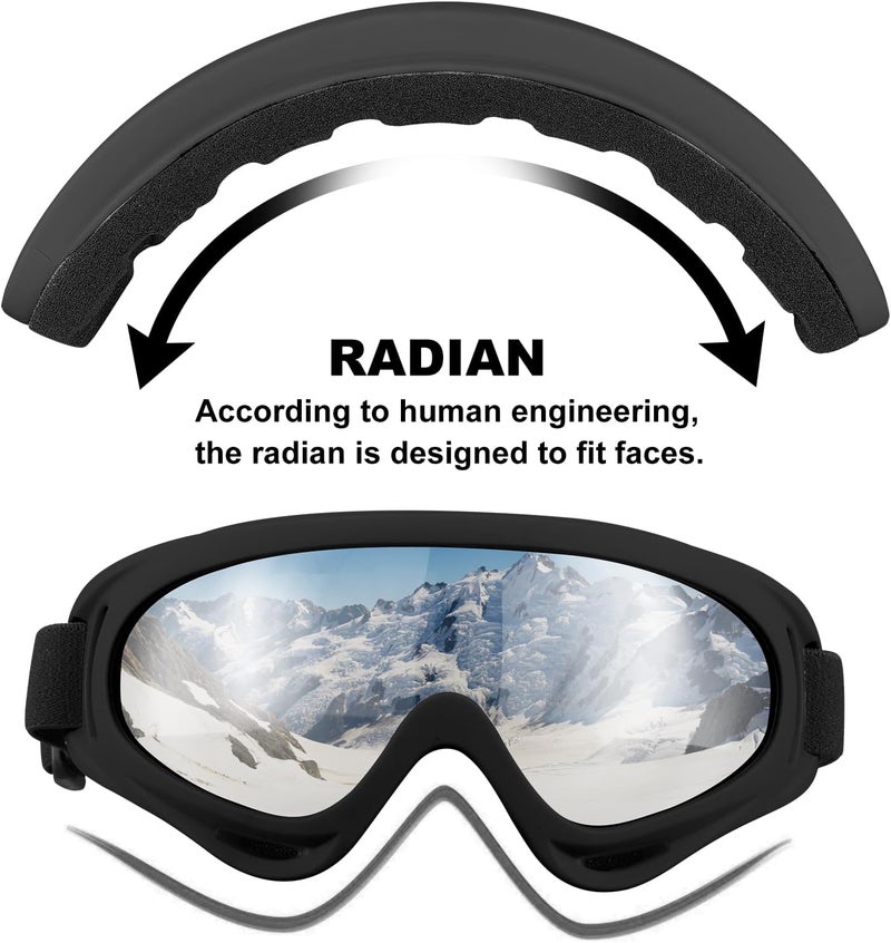 SixYard Ski Goggles, Motorcycle Goggles, 3 Pack Snowboard Snow Goggles for Men Women Adult Youth - Image 2