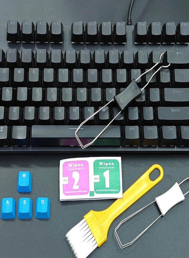 Atdcoek Keycap Puller Switch Pluller with Keyboard Cleaning Brush for Mechanical Keyboard, Stainless Steel Key Removal Tool - Image 2