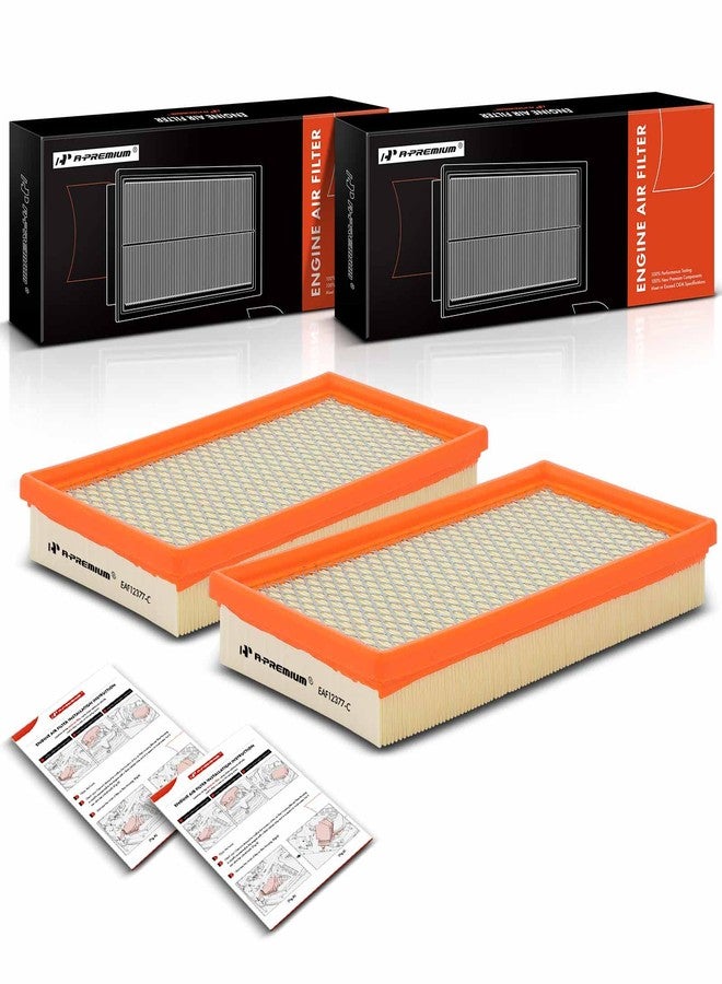 A-Premium 2-PC Engine Air Filter Compatible with Chevrolet Astro, Blazer, Camaro, S10 & GMC Jimmy, Safari, Sonoma & Isuzu Hombre & Pontiac Firebird, 1992-2005, Replace# 8250984630 - Image 1