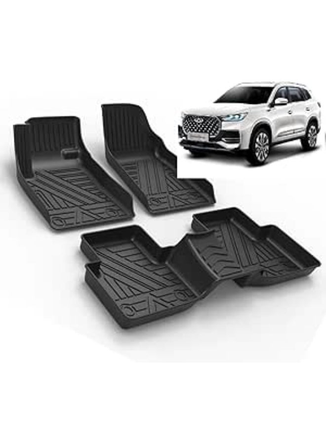 سجادات أرضية عالية الجودة من مادة TPE متوافقة مع سيارة Tiggo 8 Pro - Image 1