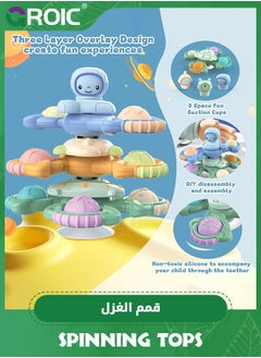 GROIC 3Pcs Suction Cup Spinner Toy for Baby, Spinners for 2 Year Old Boy Girl, Plane Travel Toddler Sensory Toy, Window Toys for Infant, Sensory Toys for Toddlers  - Image 3