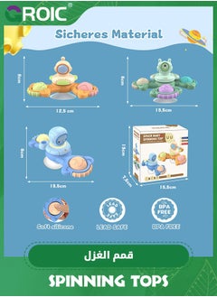 GROIC 3Pcs Suction Cup Spinner Toy for Baby, Spinners for 2 Year Old Boy Girl, Plane Travel Toddler Sensory Toy, Window Toys for Infant, Sensory Toys for Toddlers  - Image 2