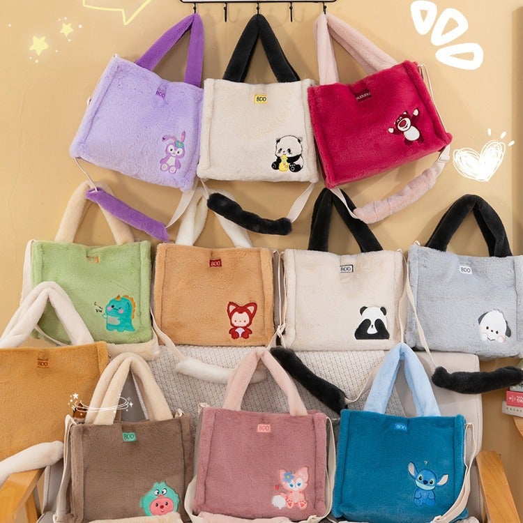 New Cartoon Insi Plush Bag Cute Panda Portable Tote Bag Shoulder Strap Crossbody Bag - Image 5