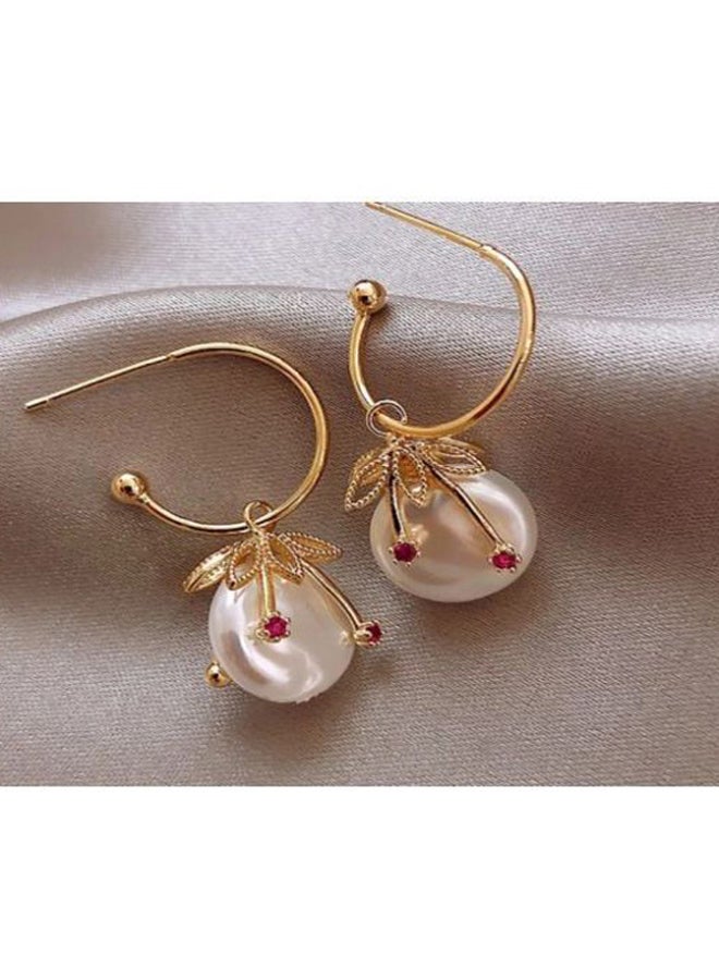 اليشمك أقراط متدلية مرصعة باللؤلؤ بنمط فن الباروك الفرنسي - Image 3