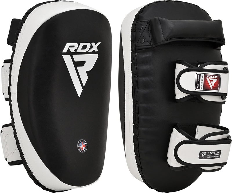 Rdx Thai Pads for Kickboxing Muay Thai with Solid Handle Grip, Maya Hide Leather Curved Strike Shield for Boxing MMA Taekwondo Martial Arts, Training Combat Sports Knees Elbows Kicks Punches - Image 1