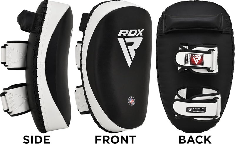 Rdx Thai Pads for Kickboxing Muay Thai with Solid Handle Grip, Maya Hide Leather Curved Strike Shield for Boxing MMA Taekwondo Martial Arts, Training Combat Sports Knees Elbows Kicks Punches - Image 2