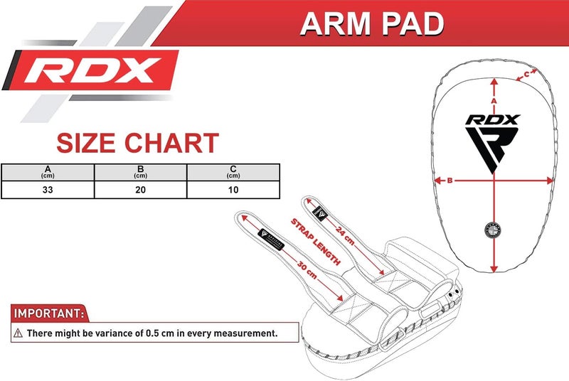 Rdx Thai Pads for Kickboxing Muay Thai with Solid Handle Grip, Maya Hide Leather Curved Strike Shield for Boxing MMA Taekwondo Martial Arts, Training Combat Sports Knees Elbows Kicks Punches - Image 3