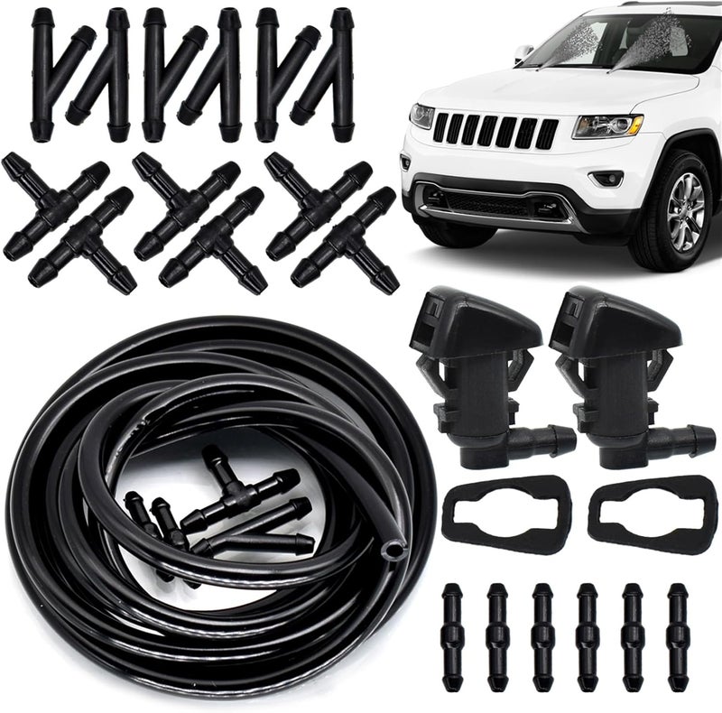 DEMULAX Windshield Wiper Washer Spray Jet Nozzle with Hose - Image 2