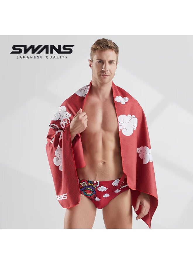 Speed Vision Swans Men's Professional Training Triangle Quick-drying Racing Chlorine-resistant Swimwear 260 Lion Red L - Image 2
