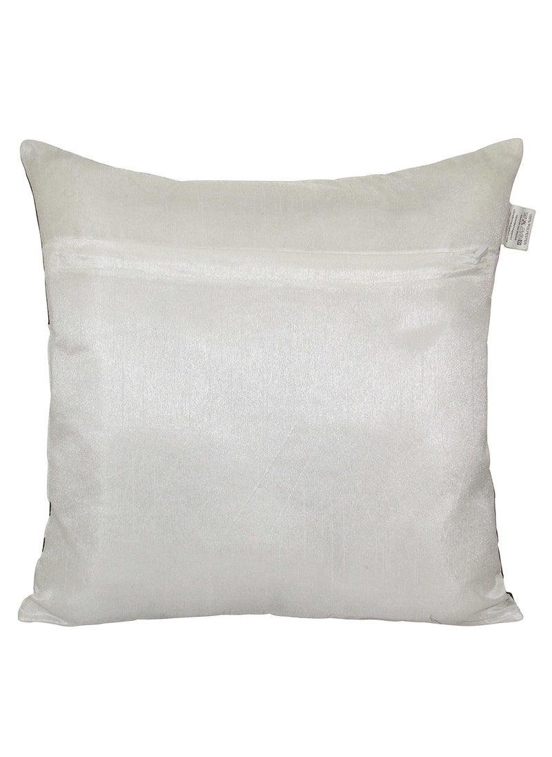 ZIKRAK EXIM Zikrak Exim Designer Cushion Cover Purple White 16 x 16 Inches 5 PCs Set  - Image 4