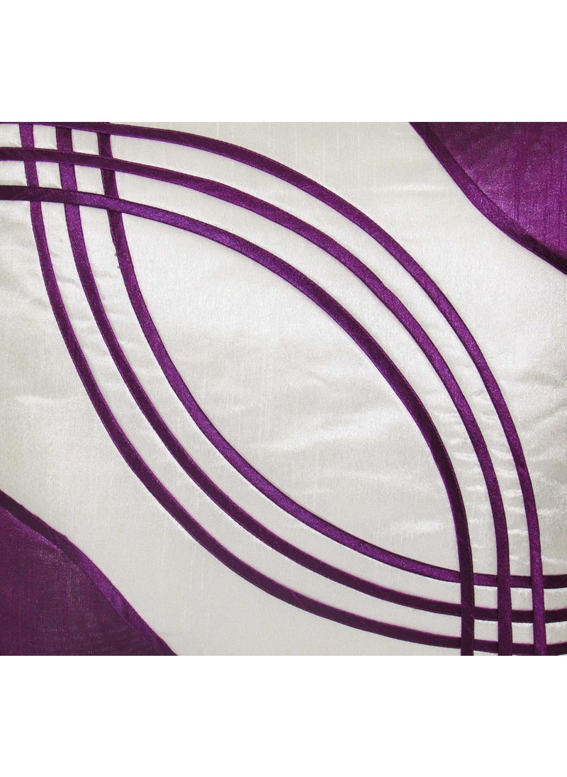 ZIKRAK EXIM Zikrak Exim Designer Cushion Cover Purple White 16 x 16 Inches 5 PCs Set  - Image 3