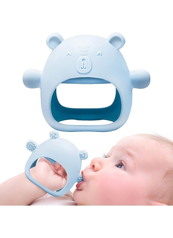Captaintech Silicone Baby Gloves, Safe And Healthy Material, Baby Anti-Fall Chew Toys, Suitable For Babies Sucking And Biting Needs, Can Soothe Sore Gums, Suitable For 0 To 12 Months Baby  - Image 1