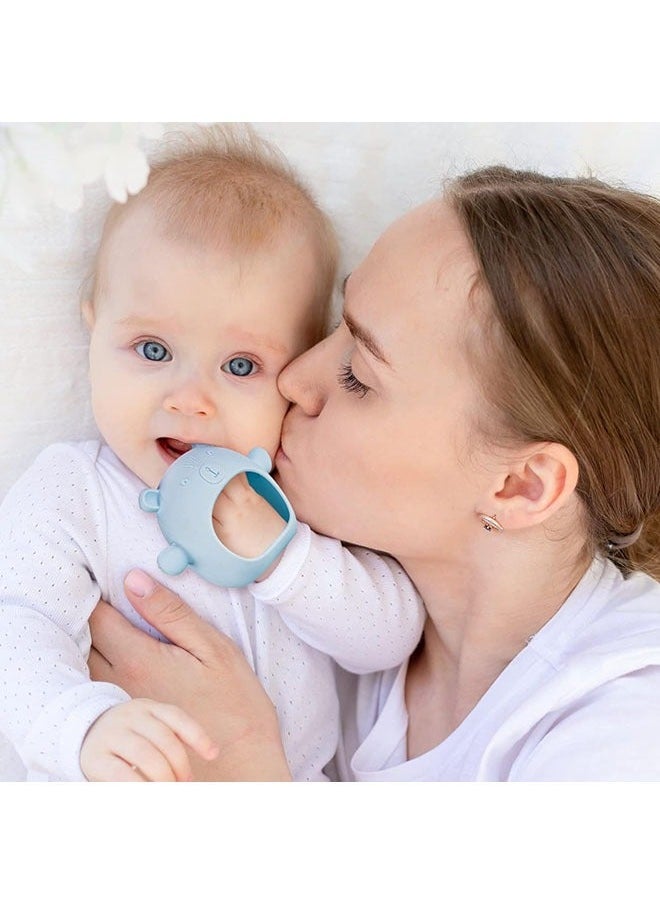 Captaintech Silicone Baby Gloves, Safe And Healthy Material, Baby Anti-Fall Chew Toys, Suitable For Babies Sucking And Biting Needs, Can Soothe Sore Gums, Suitable For 0 To 12 Months Baby  - Image 3