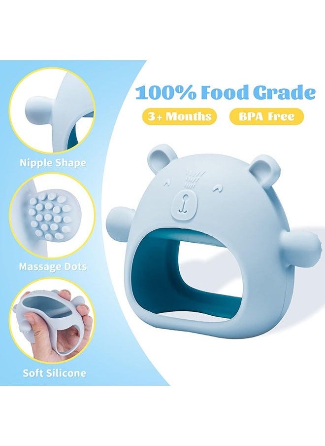 Captaintech Silicone Baby Gloves, Safe And Healthy Material, Baby Anti-Fall Chew Toys, Suitable For Babies Sucking And Biting Needs, Can Soothe Sore Gums, Suitable For 0 To 12 Months Baby  - Image 5