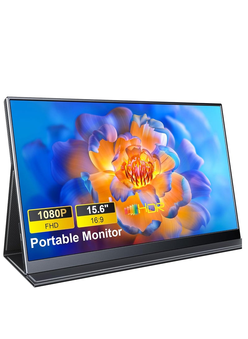 Portable Monitor  15.6" 1080P - Lightweight Dual USB C HDMI Second Computer Screen, Gaming Display With Speakers for PS4/5 Xbox Switch MAC PC Phone MagicRaven  - Image 1