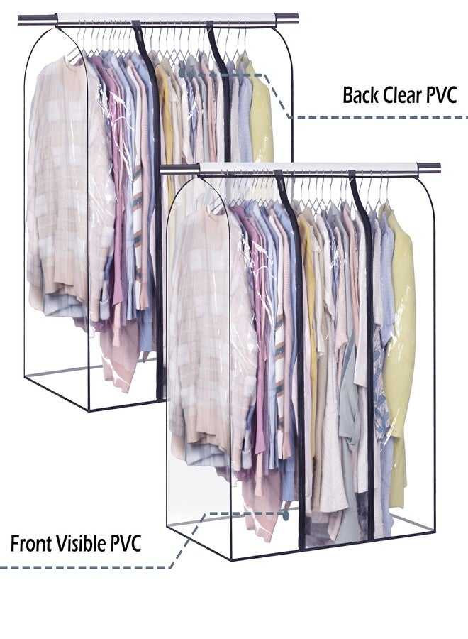 SLEEPING LAMB 40' Clear Garment Bags for Closet Storage Bottom Enclosed Hanging Clothes Storage Bag Sealed Clothes Cover for Coats, Suits, Sweaters, Dresses - Image 5