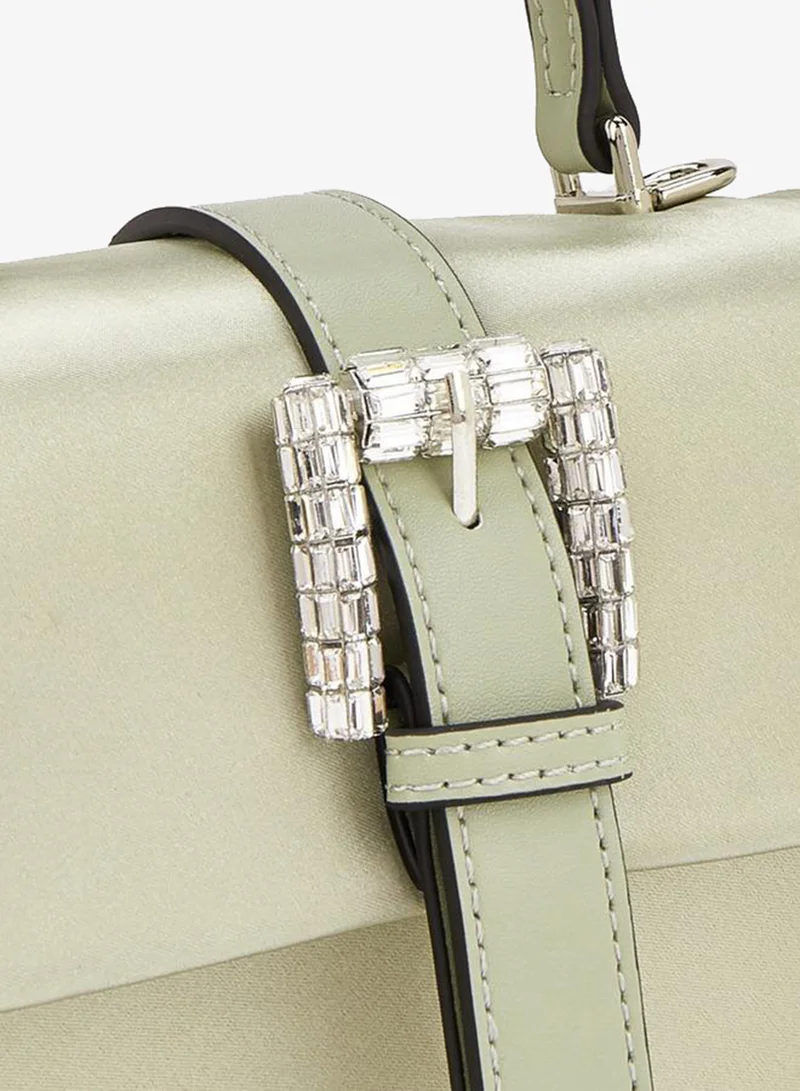 Celeste GREEN Solid Crossbody Bag With Detachable Strap for Women | Best Price UAE