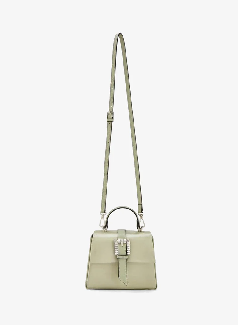 Celeste GREEN Solid Crossbody Bag With Detachable Strap for Women | Best Price UAE
