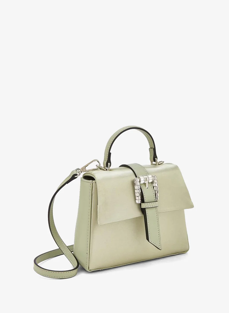 Celeste GREEN Solid Crossbody Bag With Detachable Strap for Women | Best Price UAE