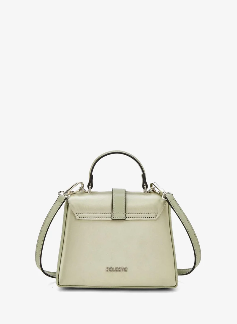 Celeste GREEN Solid Crossbody Bag With Detachable Strap for Women | Best Price UAE