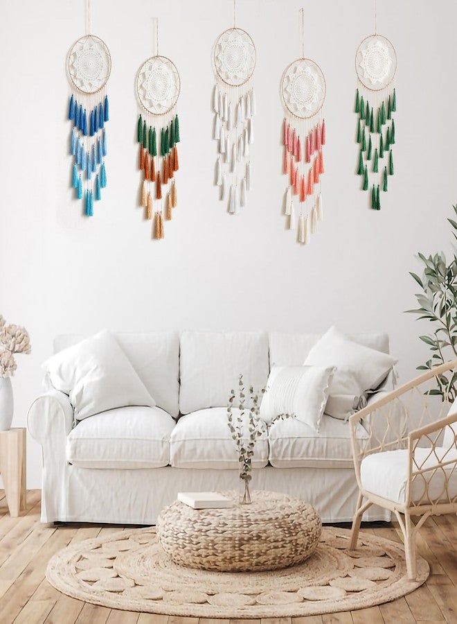 Artilady Macrame Dream Catchers for Bedroom - Tassel Wall Hanging Handmade Dreamcatchers Home Decor with Tassel Feather Ornament Craft Blessing Gift - Image 4