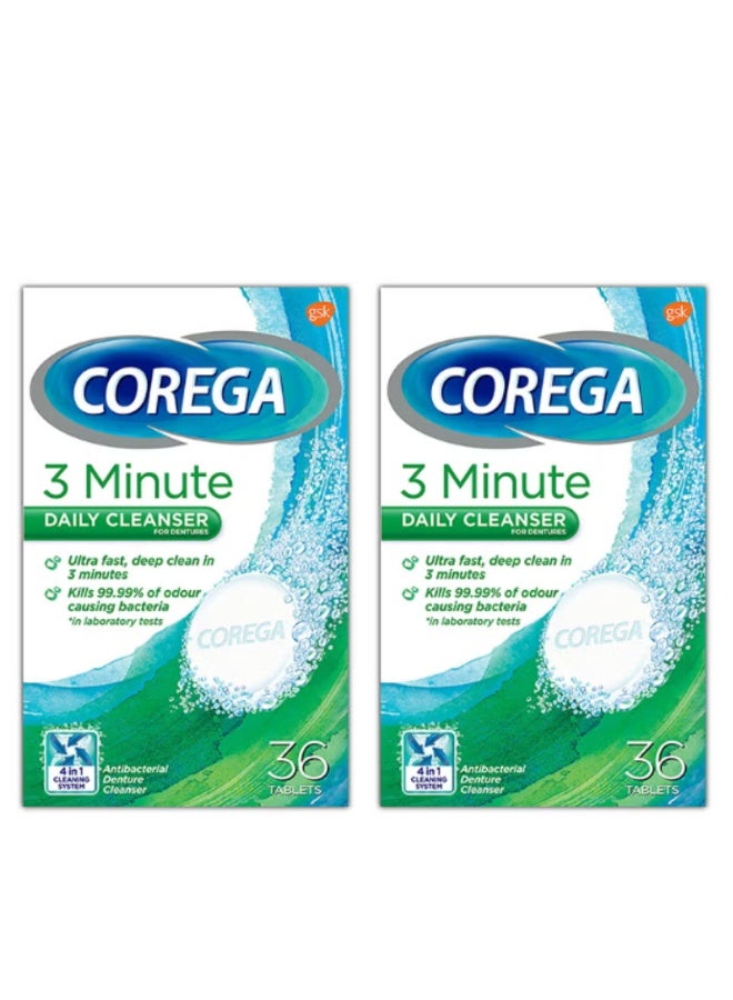Pack of 2 Tabs Denture Cleaning 36 Tabs