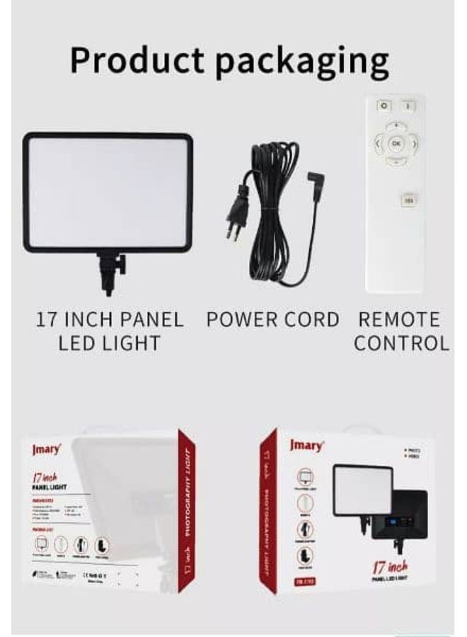 Jmary 17inch Streaming Recording Video Conferencing Panel Studio Soft Light Photography LED Video Light - Image 4