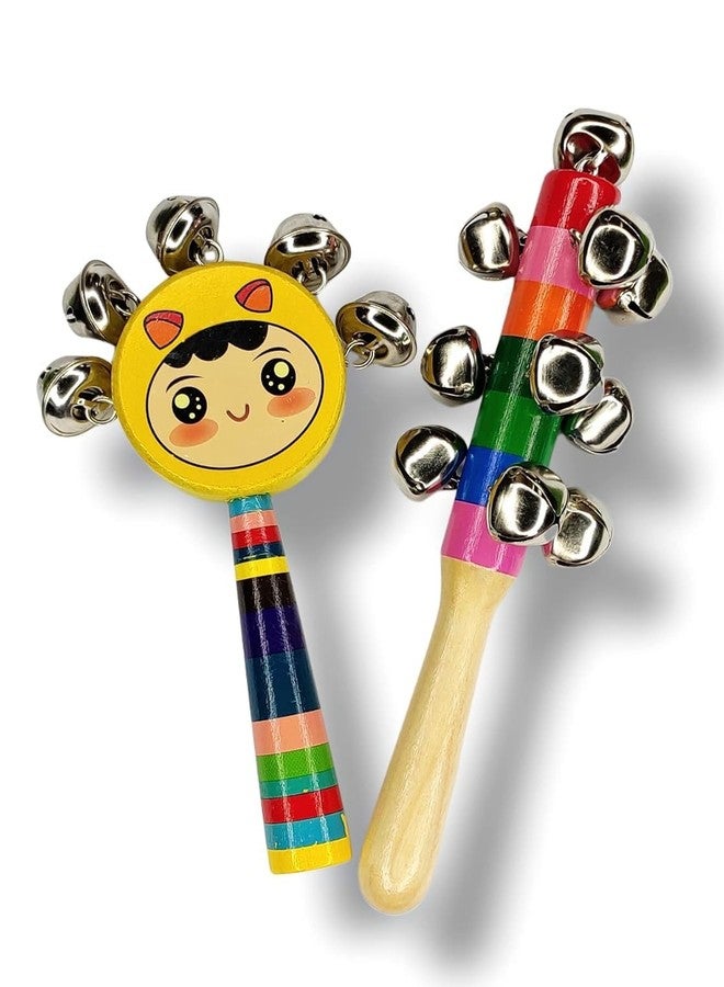 Bloombec Wooden Non Toxic Colourful Rattle Toys for Newborn Baby, Musical Infant Toy, 3 Rattles and 1 Xylophone, Gift Set Age 0+ (Set of 4, Multicolor) - Image 4