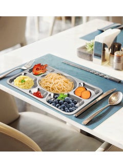 BLACKSTONE Stainless Steel Divided Plate Dinner Serving Plate with 6 Compartment  - Image 3