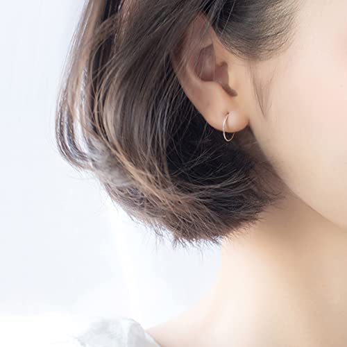 EPIRORA Silver Hoop Earrings- Cartilage Endless Small Hoop Earrings Set for Women Men, 3 Pairs of Hypoallergenic 925 Sterling Silver Tragus Earrings Nose Lip Rings (3 Pairs(8mm*3)) - Image 4