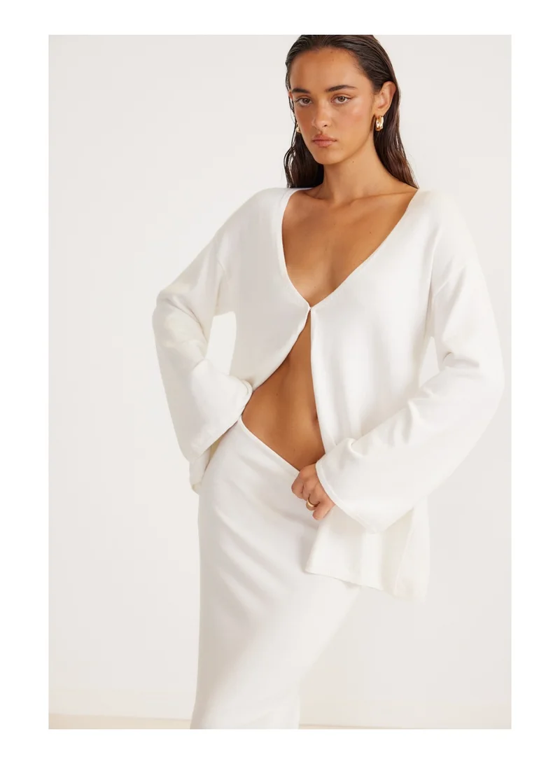ساندايز Open Front Knitted Top