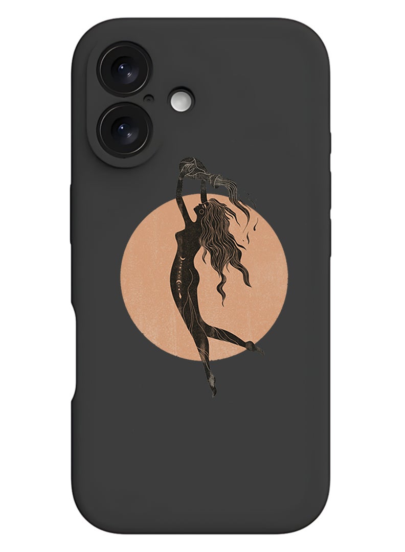 Theodor Protective Slim Fit Case Liquid Silicone Cover with Full Body Protection Anti-Scratch Shockproof Case For Apple iPhone 17 (Black) Aquarius - Image 1