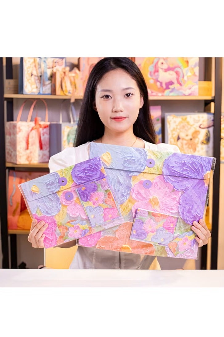 Harse Oil Painting Style Gift Bag, Birthday Gift Box, Envelope Packaging Bag,24*20*11 Creative Paper Gift Bag, Holiday Gift Box, Gift Bag - Image 4