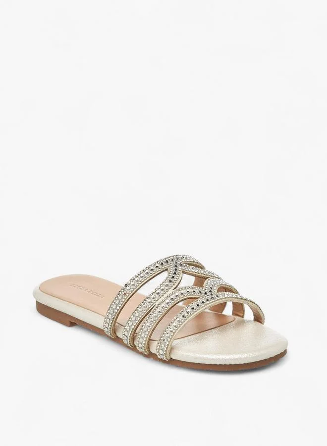 Flora Bella By Shoexpress Flora Bella Girls Stone Embellished Sandals
