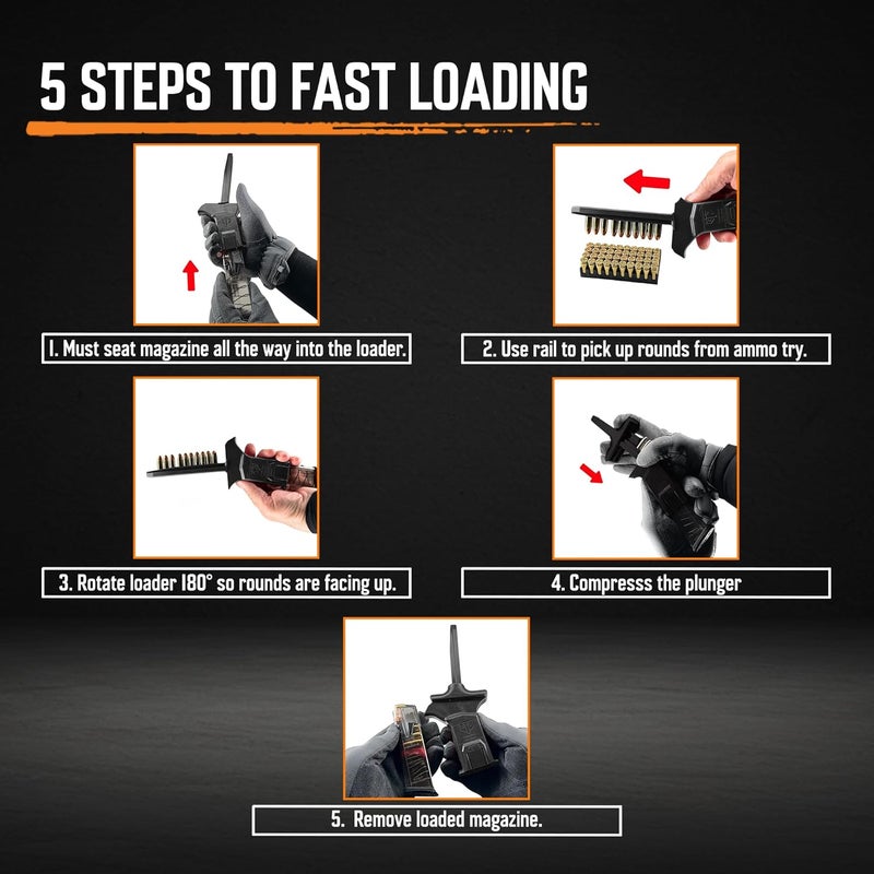 ETS Speed Loader for Glock Magazines 9mm 40 SW and More CAM Gen II - Image 2