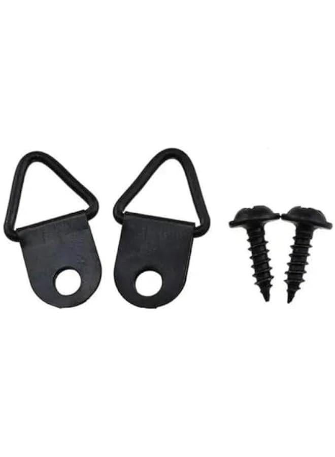 50 Sets Metal Picture Hangers with Screws, Small Triangle Ring Picture Hooks Kit for Hanging Plated Photo Frame Wire Wall Decor Art (Black), ZAA240109 - Image 3