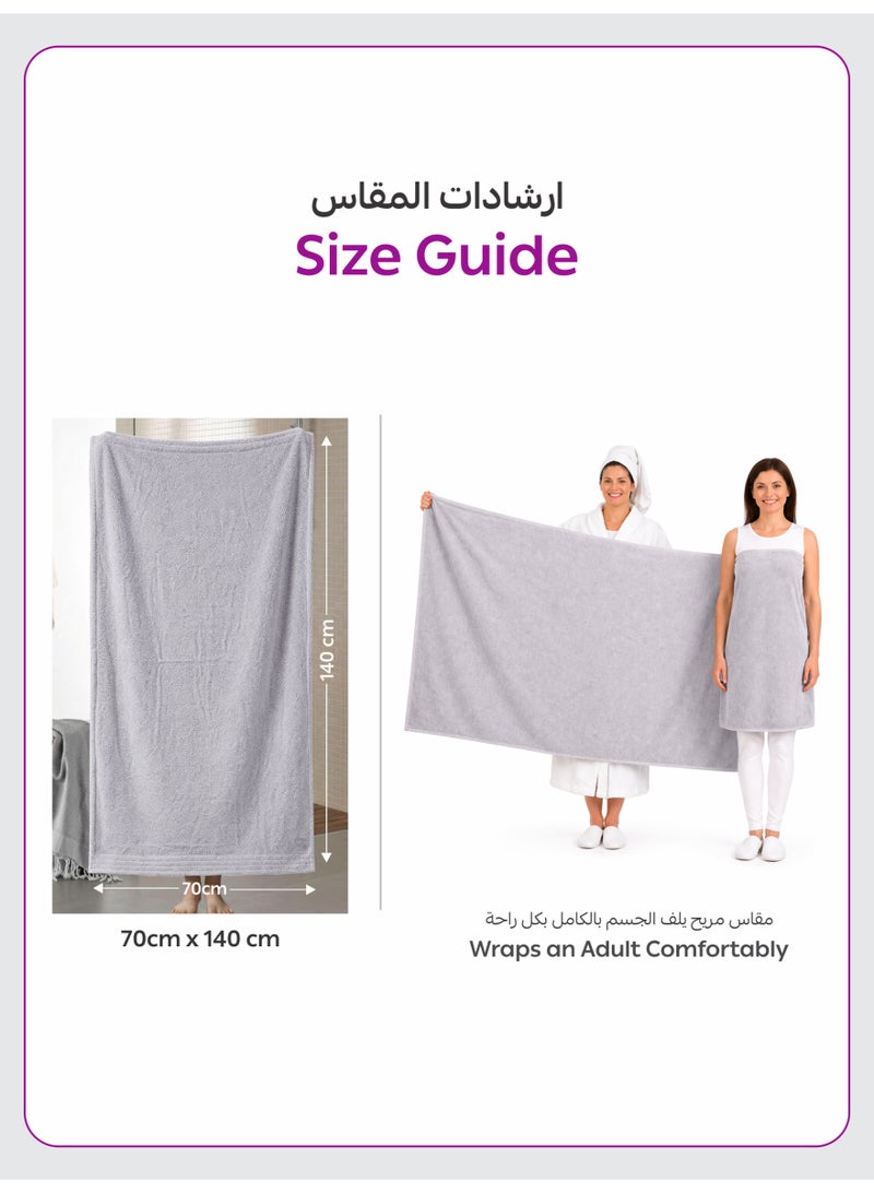 Donetella Bath Towel (1 Pack, 70 X 140 cm) - Microfiber 330 GSM - Super Soft, Highly Absorbent, Quick Drying Thick Bathroom Towels - Soft Hotel Quality for Bath and Spa - Image 5