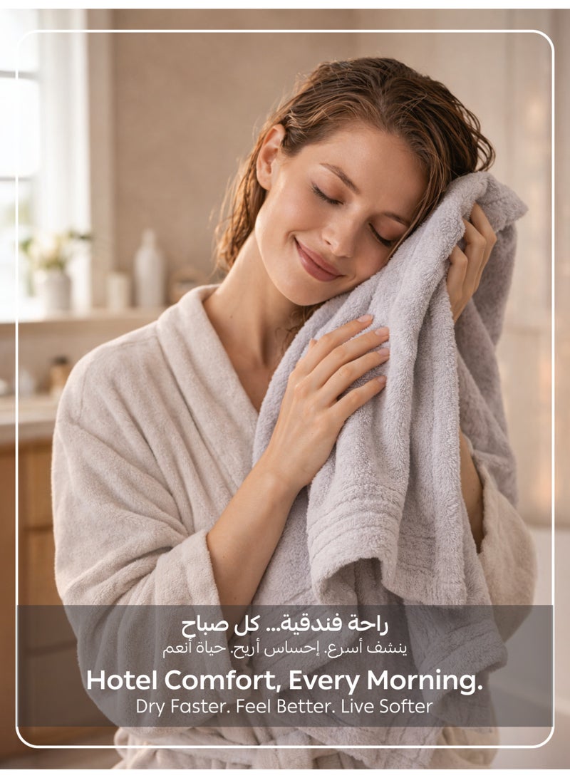 Donetella Bath Towel (1 Pack, 70 X 140 cm) - Microfiber 330 GSM - Super Soft, Highly Absorbent, Quick Drying Thick Bathroom Towels - Soft Hotel Quality for Bath and Spa - Image 3